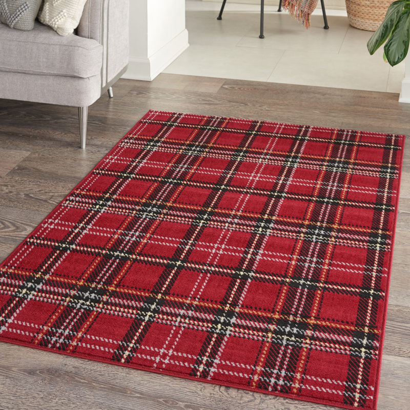 Laurel Foundry Modern Farmhouse Longmont Plaid Red Area Rug & Reviews